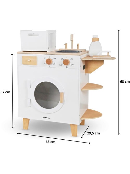 Machine a laver bois enfant 65x29cm fer repasser panier jouet mamabrum - Kiabi Machine a laver bois enfant 65x29cm fer repasser panier jouet mamabrum - Kiabi