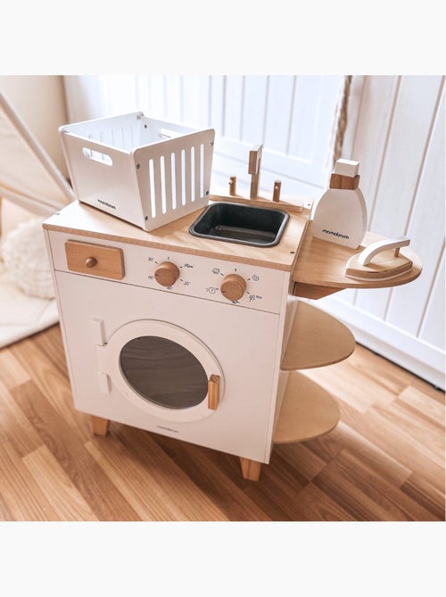 Machine a laver bois enfant 65x29cm fer repasser panier jouet mamabrum - Kiabi Machine a laver bois enfant 65x29cm fer repasser panier jouet mamabrum - Kiabi