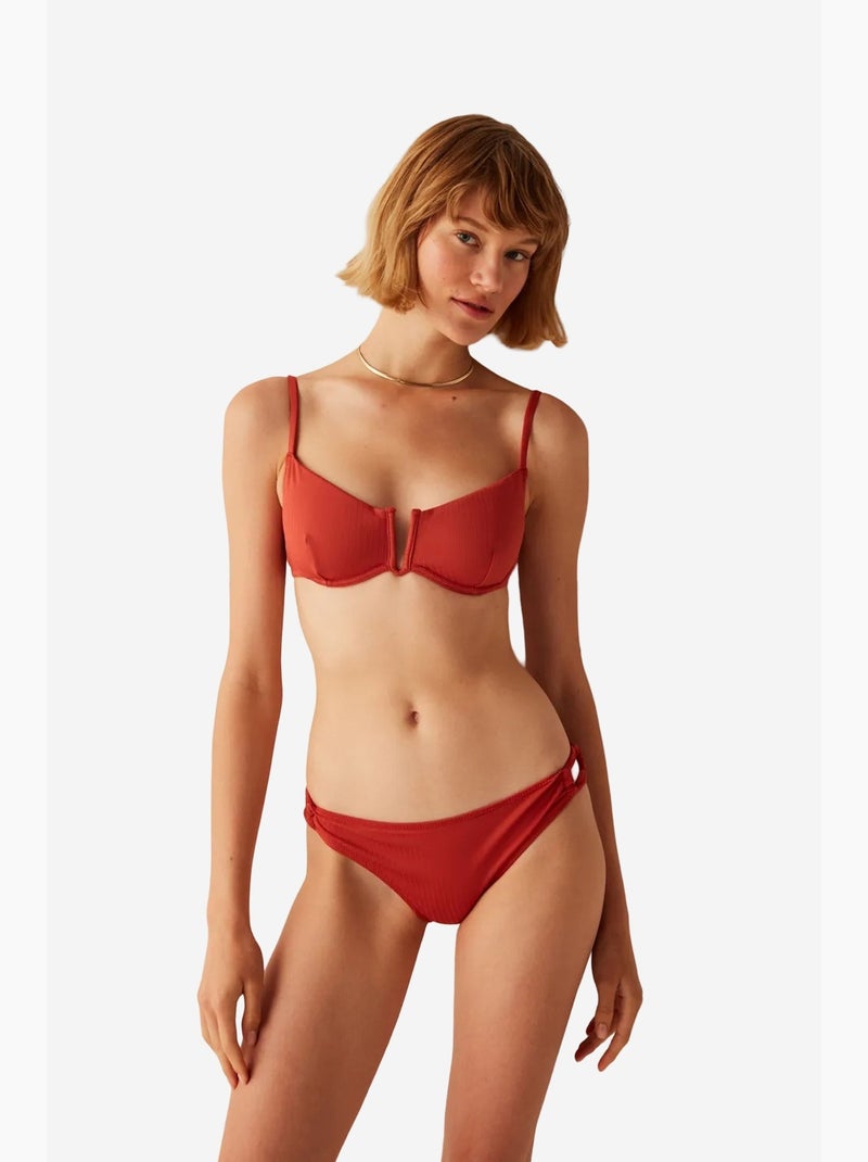 Madder bas de bikini avec lien sur le côté penti Terracotta - Kiabi