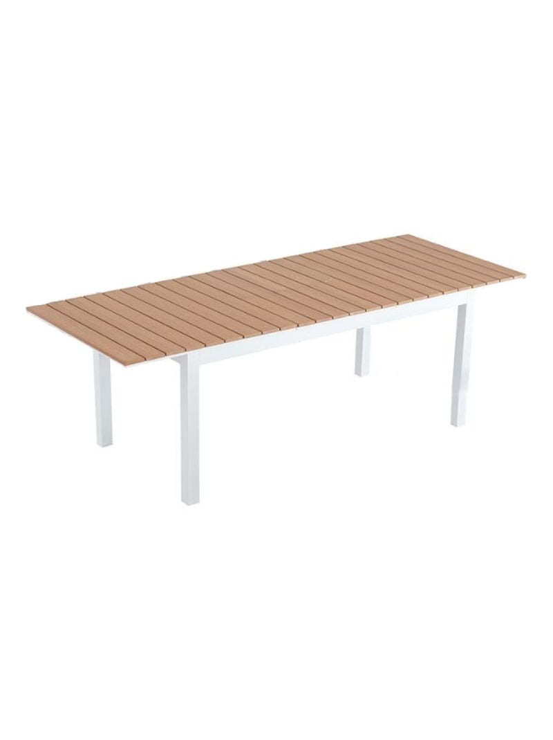MADEIRA - Table extensible de jardin 8 places en aluminium et bois Marron - Kiabi