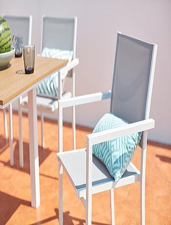 MADEIRA Salon de jardin repas 8 places en aluminium