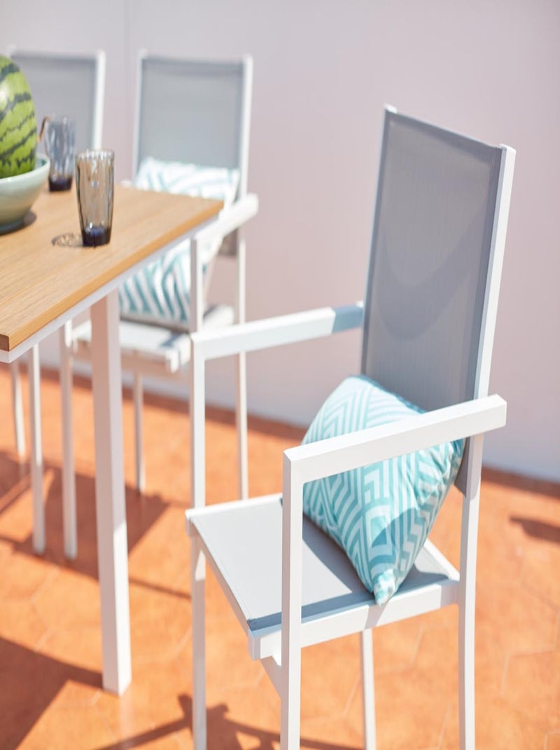 MADEIRA Salon de jardin repas 8 places en aluminium Gris - Kiabi