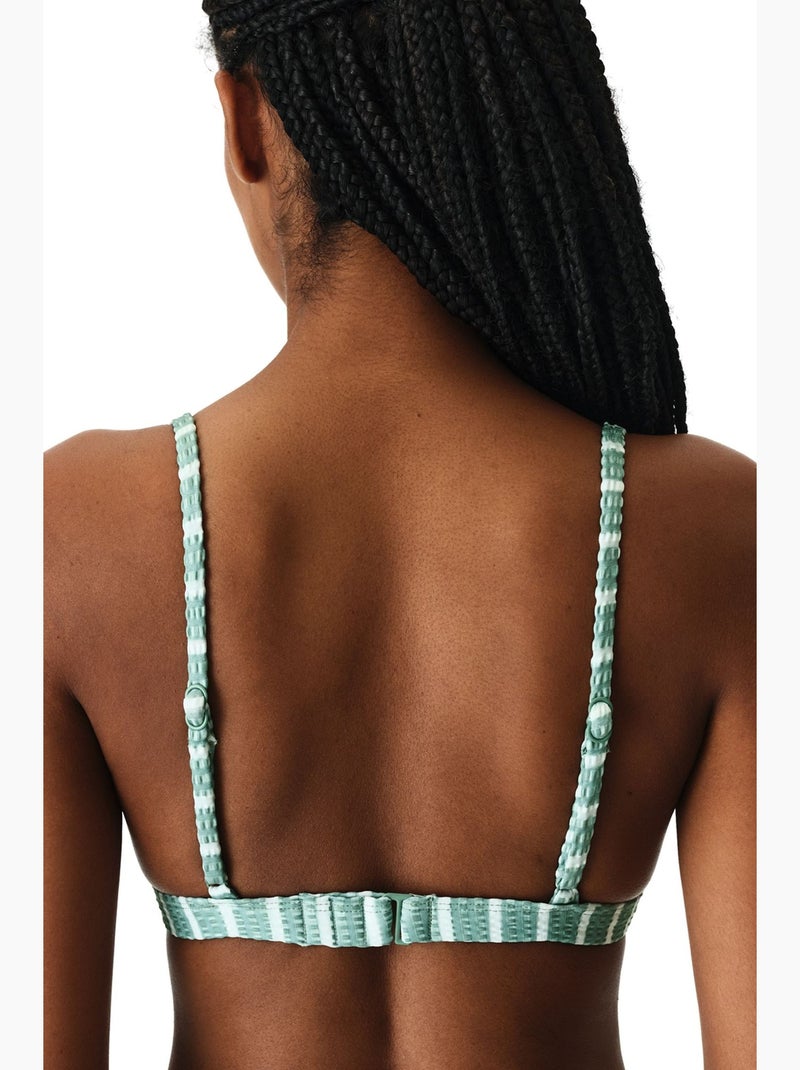 Maela haut de bikini triangle fit rayé texturé penti Vert menthe - Kiabi
