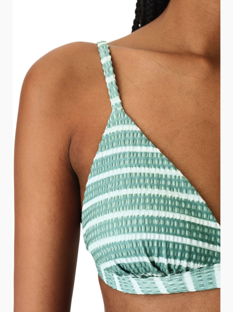 Maela haut de bikini triangle fit rayé texturé penti Vert menthe - Kiabi