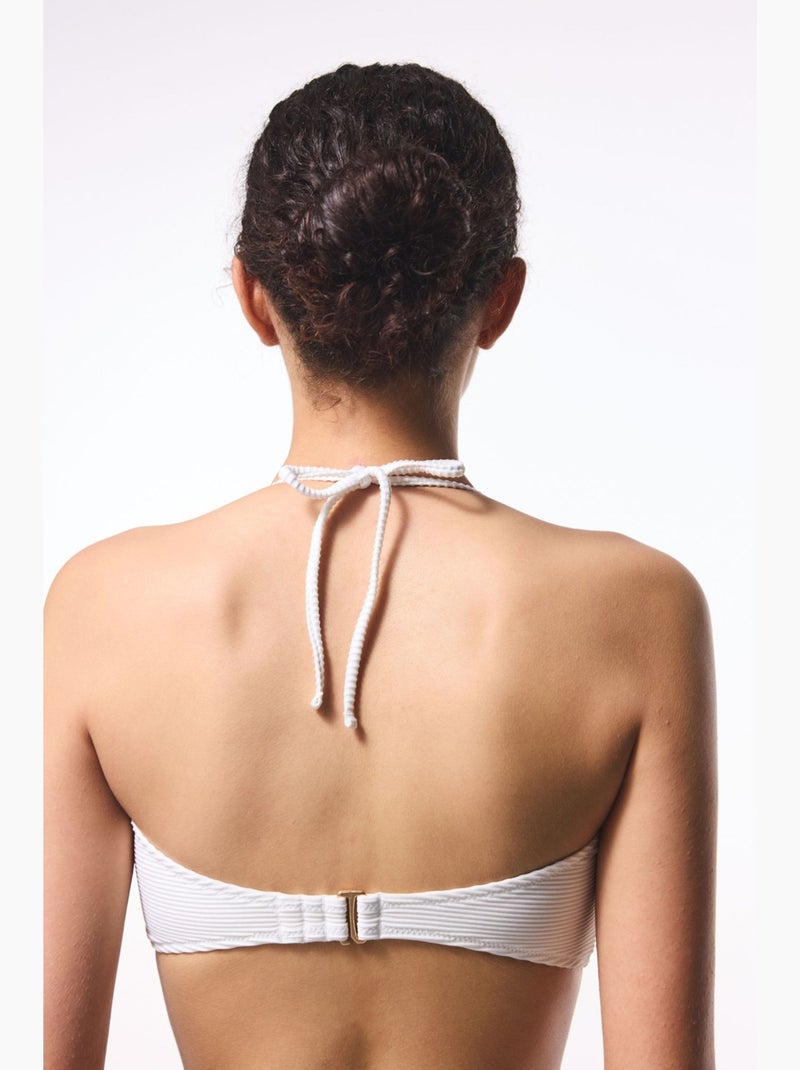 Maggie haut de bikini bandeau penti Blanc - Kiabi