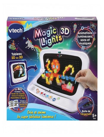 Magic Lights 3D - Tableau pour créer des dessins lumineux en 2D ou en 3D,  dès 5 ans