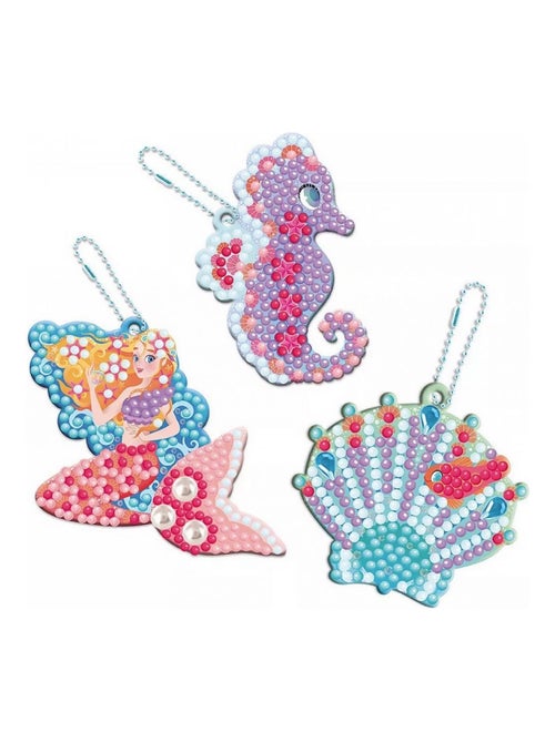 Magic ocean - 3 porte clefs a diamanter - Kiabi