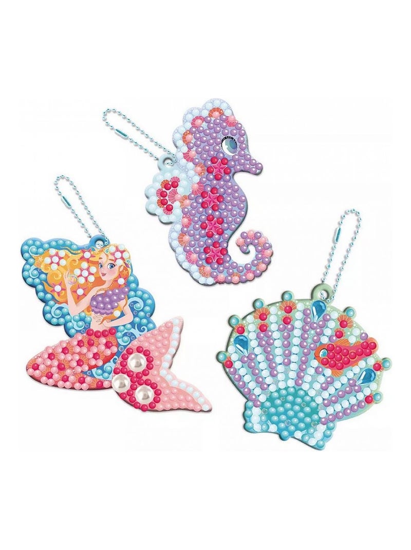Magic ocean - 3 porte clefs a diamanter Multicolore - Kiabi