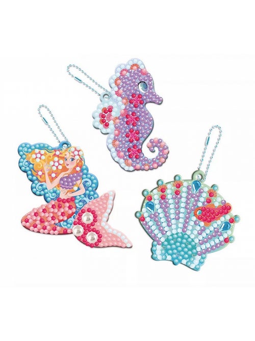 Magic ocean - 3 porte clefs a diamanter - Kiabi