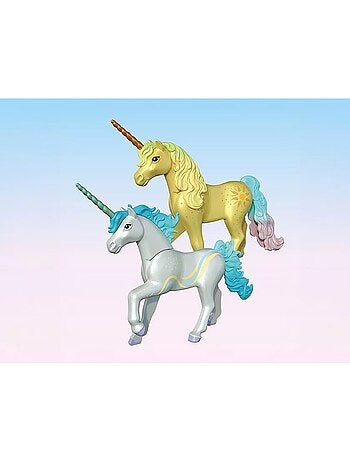 Magic Unicorns Licorne Fleur d'arc-en-ciel avec fée