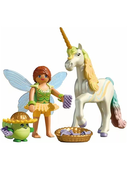 Magic Unicorns Licorne Fleur d'arc-en-ciel avec fée - Kiabi