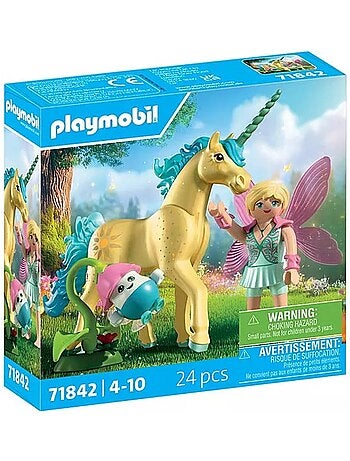 Magic Unicorns Licorne Fleur de soleil avec fée
