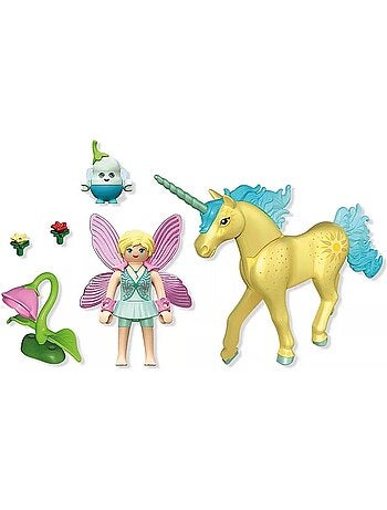 Magic Unicorns Licorne Fleur de soleil avec fée