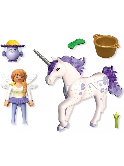 Magic Unicorns Licorne Lavande porte-bonheur avec fée - Kiabi