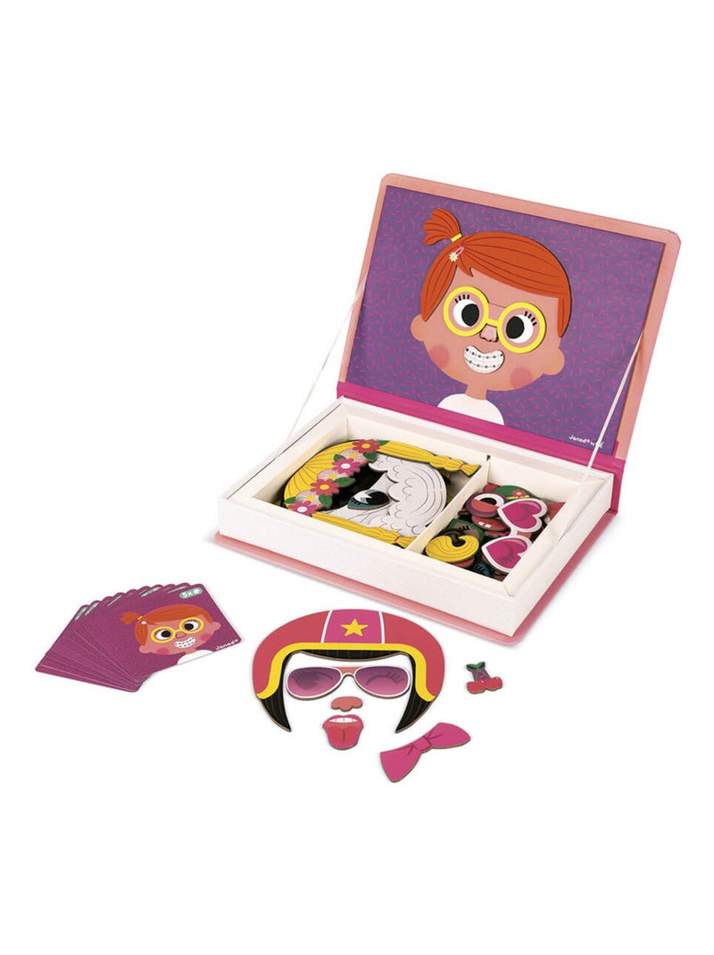 Magnéti'book Crazy Faces fille Rose - Kiabi