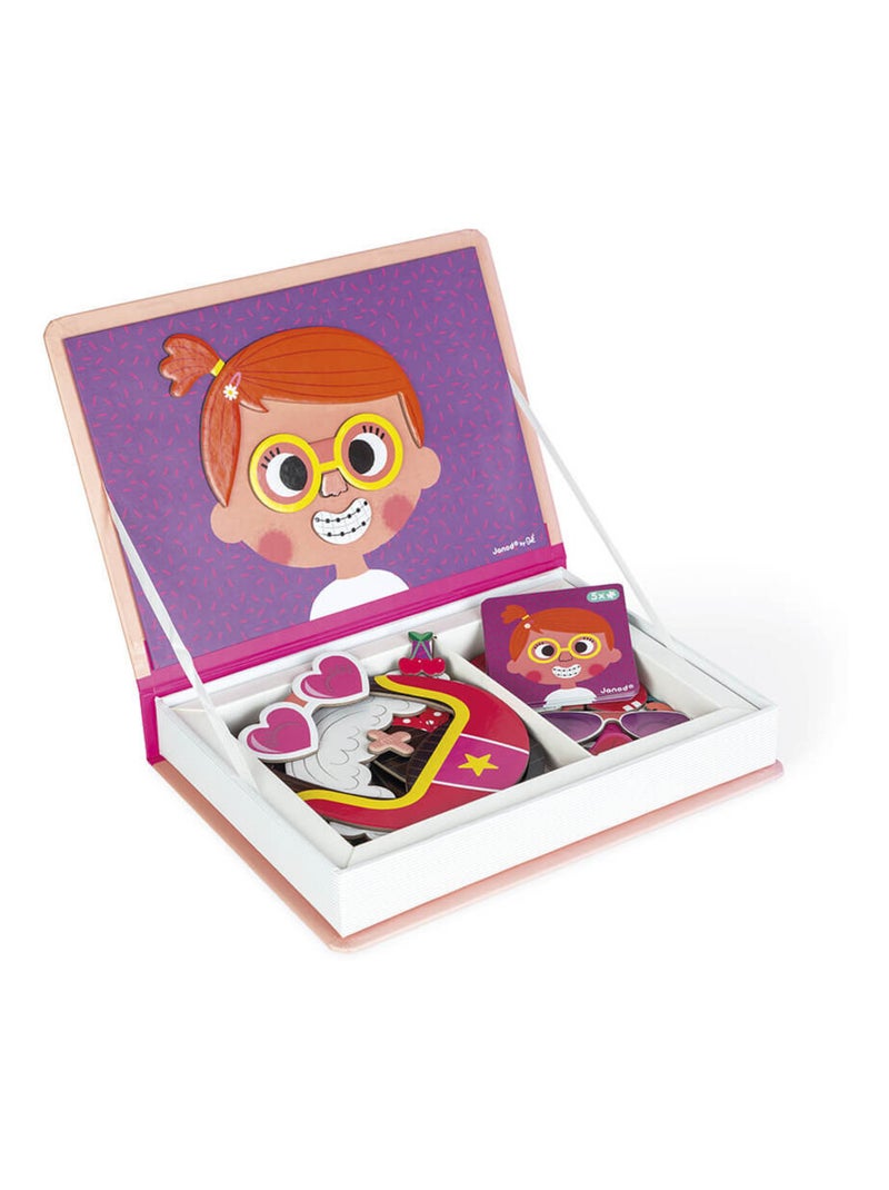 Magnéti'book Crazy Faces fille Rose - Kiabi