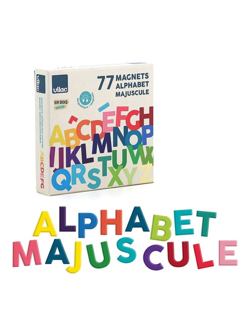 Magnets alphabet majuscule 77 pcs Beige - Kiabi