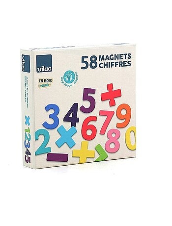 Magnets en bois 58 chiffres
