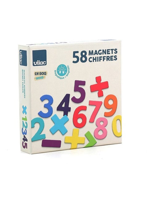 Magnets en bois 58 chiffres - Kiabi