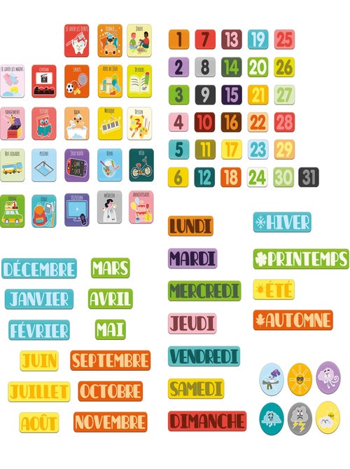 Magnets en bois Calendrier - Kiabi
