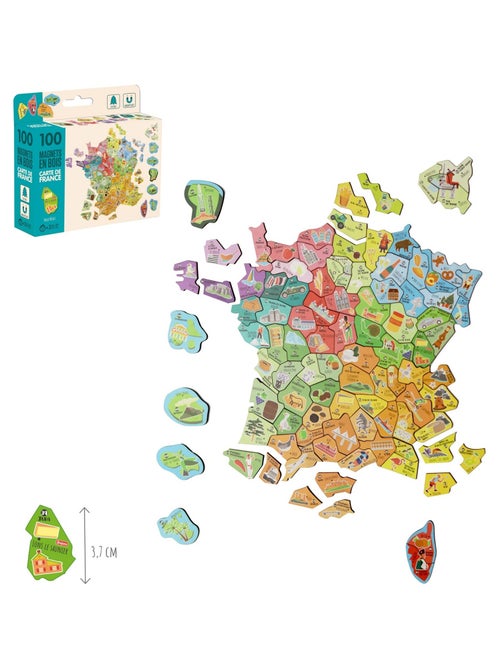 Magnets en bois Carte de France - Kiabi