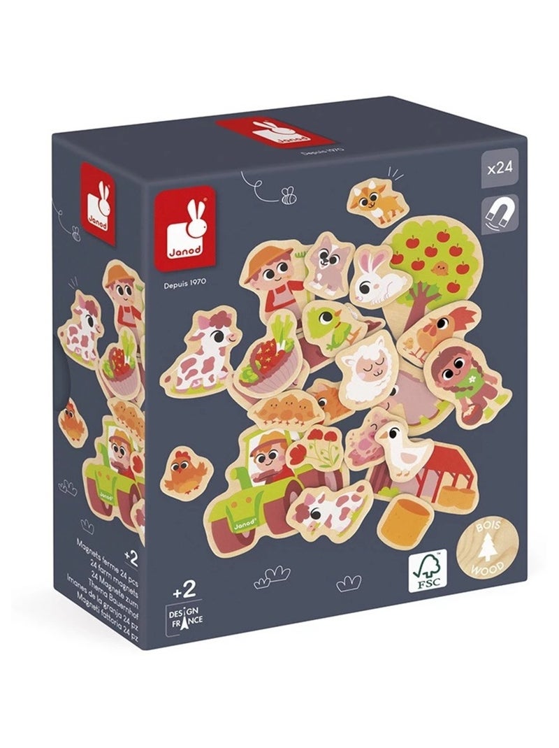 Magnets Ferme 24 pièces Beige - Kiabi