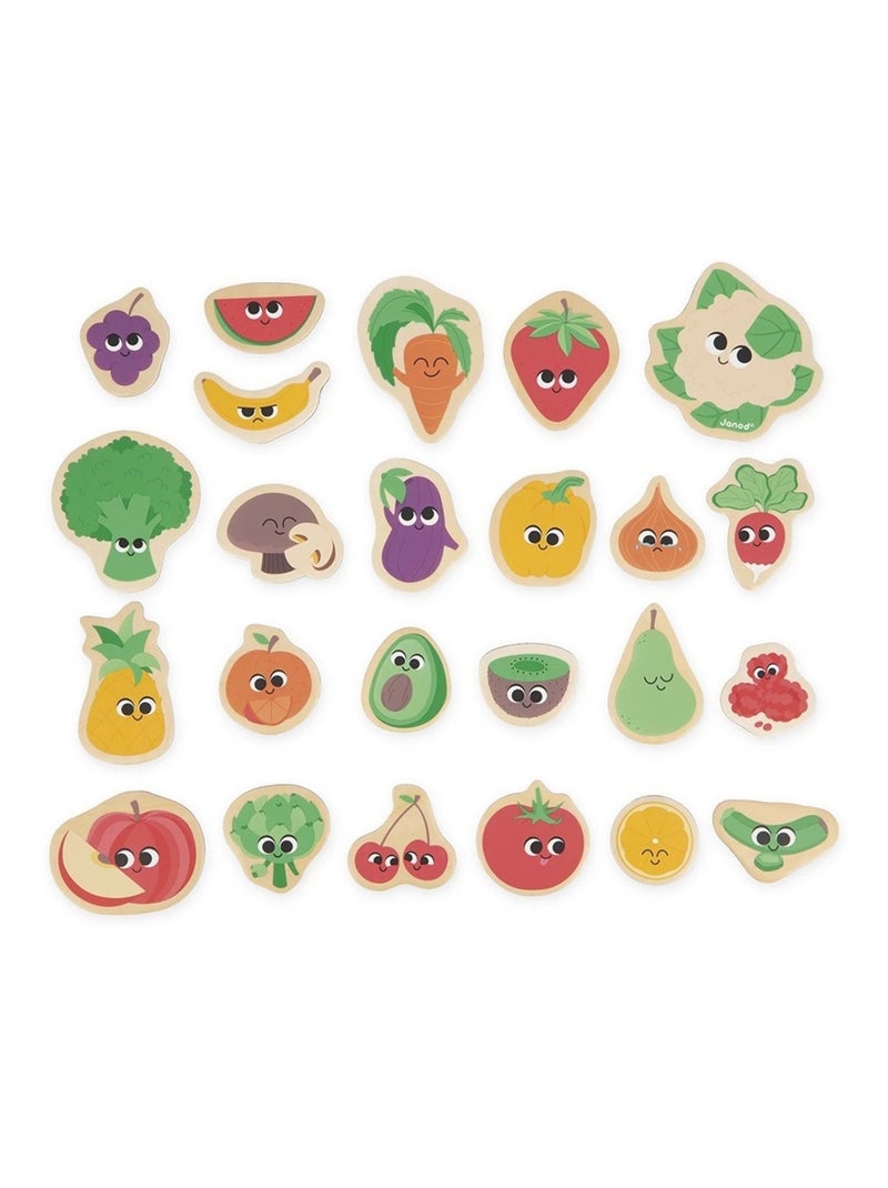 Magnets Fruits et Légumes 24 pièces Beige - Kiabi