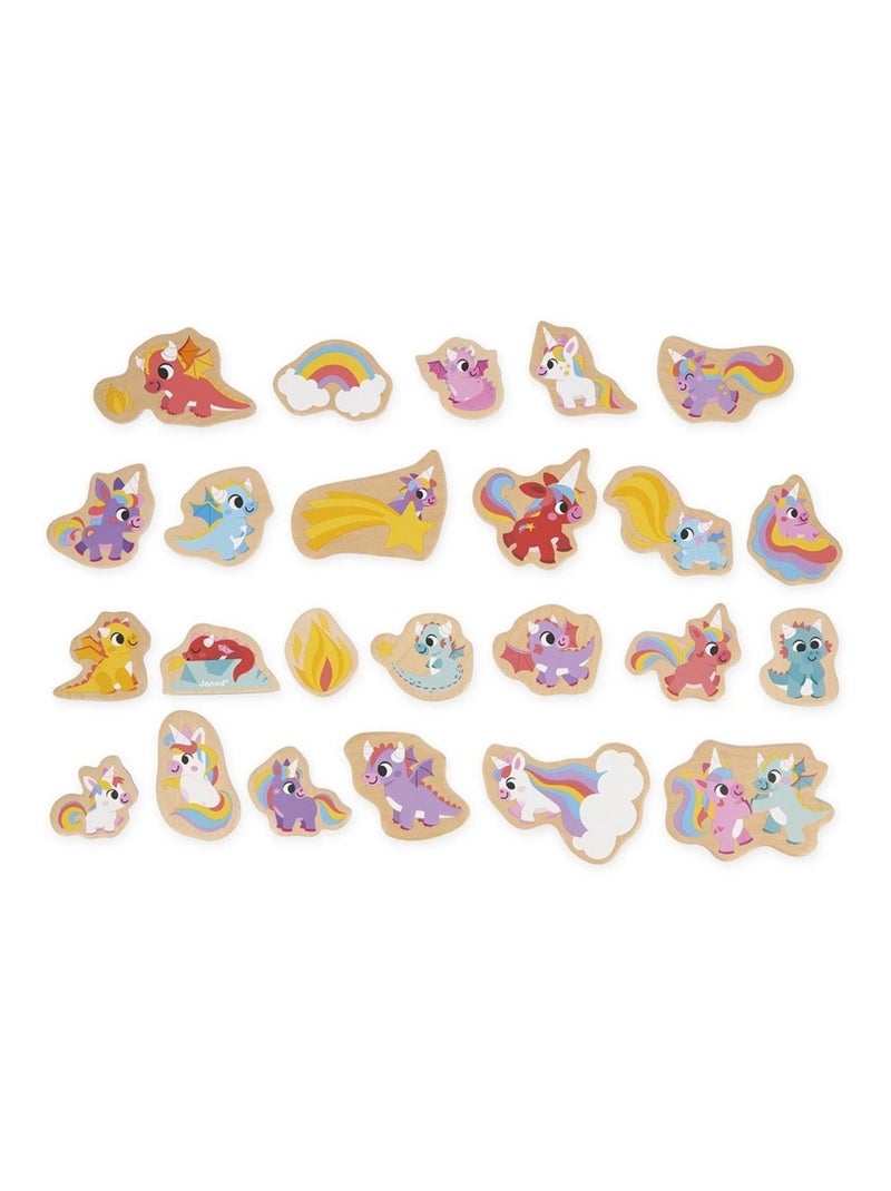Magnets Licornes et Dragons 24 pièces Beige - Kiabi