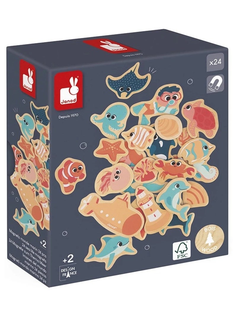 Magnets Monde marin 24 pièces Beige - Kiabi