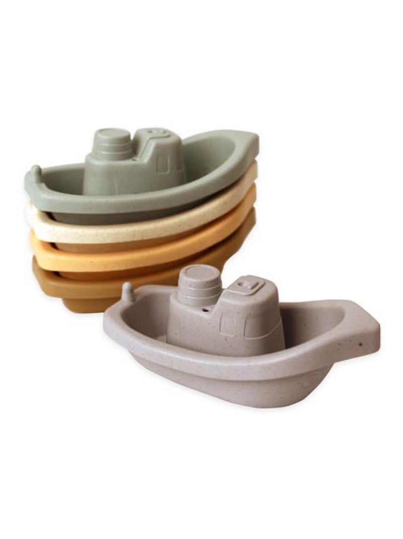 Magni | Jouet de Bain - Set de 6 bateaux en paille de blé Multicolore - Kiabi