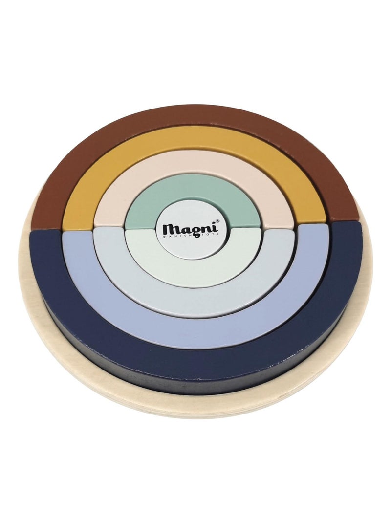 Magni | Jouet en bois - Puzzle Arc en ciel Multicolore - Kiabi