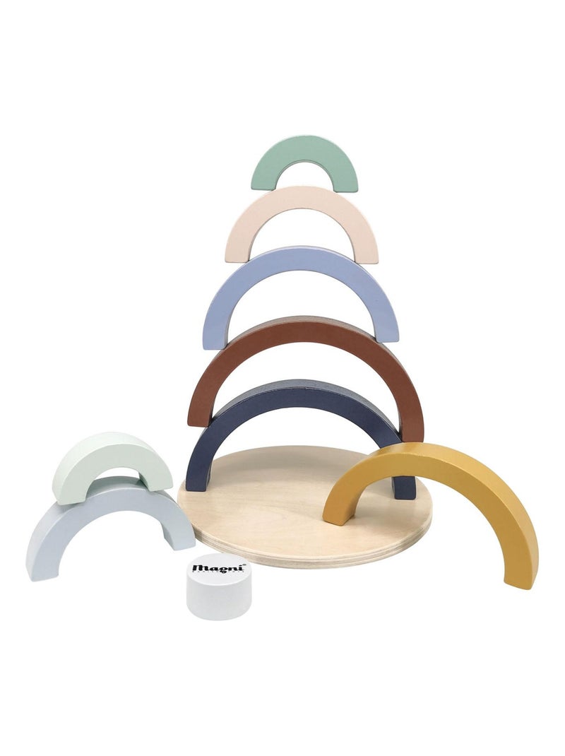 Magni | Jouet en bois - Puzzle Arc en ciel Multicolore - Kiabi