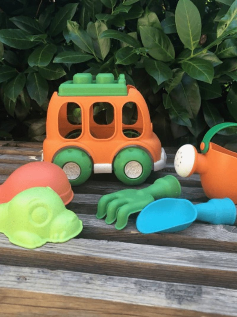 Magni | Set de plage & jardin - 6 Pièces Voiture en Paille de Blé Multicolore - Kiabi
