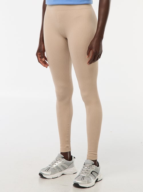 Maille stretch côtelée sans couture - Kiabi