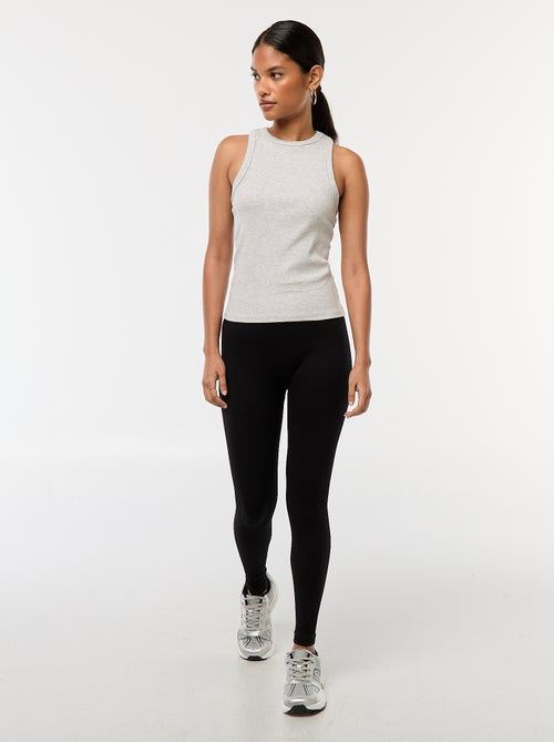 Maille stretch côtelée sans couture - Kiabi