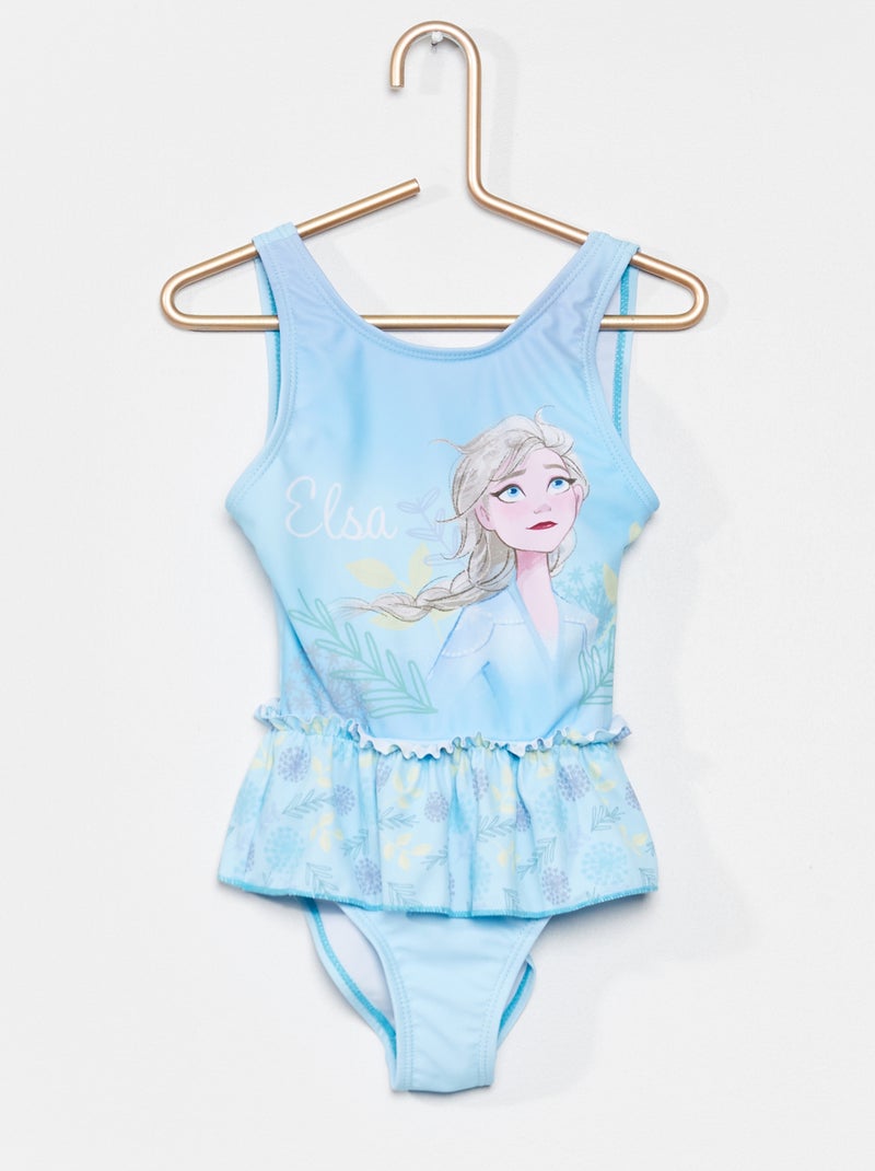 Maillot 1 pèce 'La reine des neiges' bleu - Kiabi
