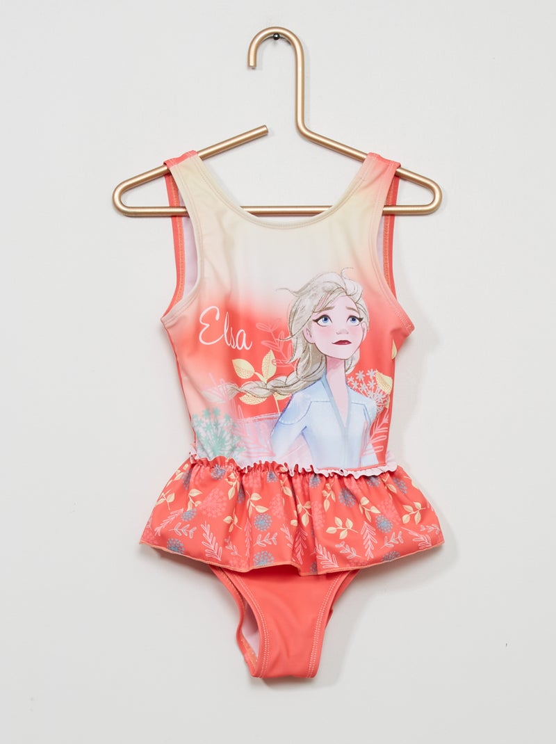 Maillot 1 pèce 'La reine des neiges' brun - Kiabi