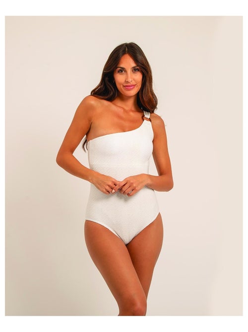Maillot 1 pièce col asymétrique GEMMA - Kiabi