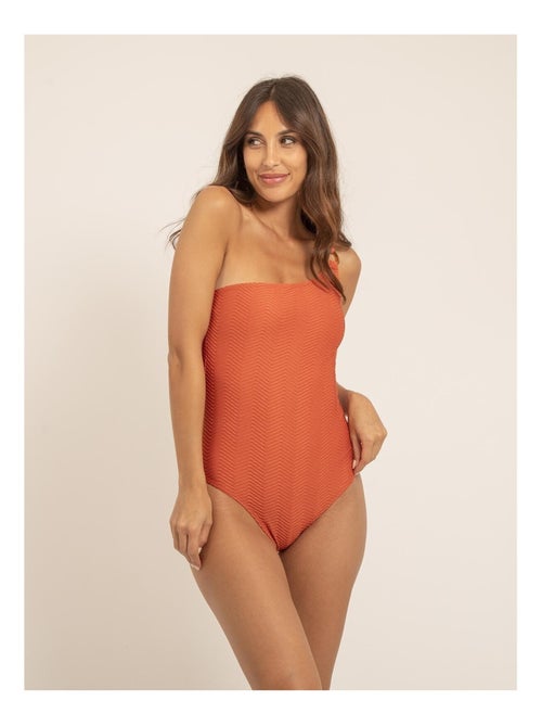 Maillot 1 pièce col asymétrique GEMMA - Kiabi