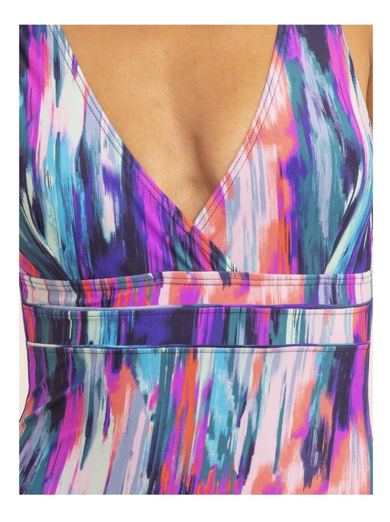 Maillot 1 pièce motifs GERDI Violet - Kiabi