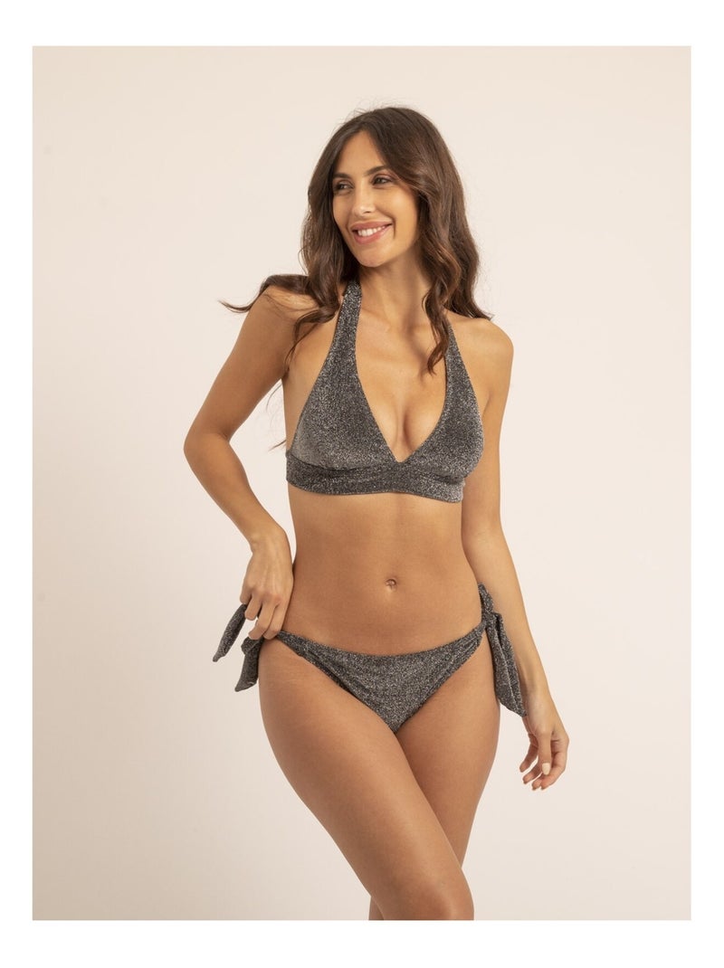 Maillot 2 pièces lurex GINNY Noir - Kiabi