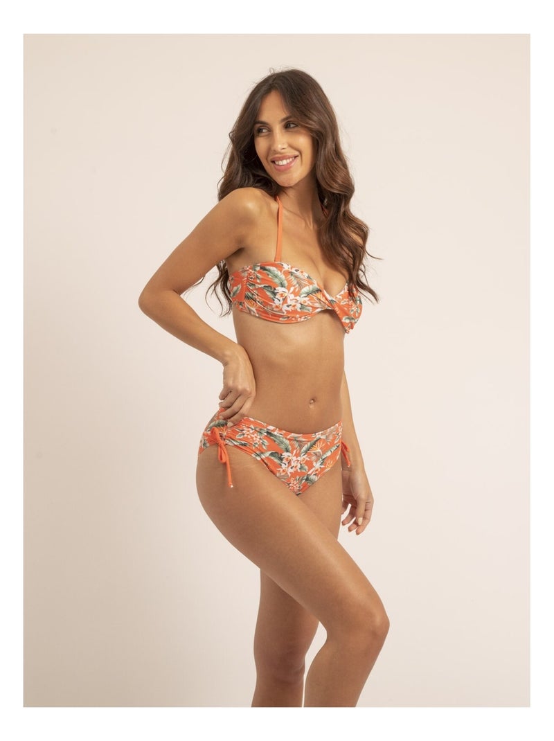 Maillot 2 pièces motifs GAVINA Orange - Kiabi