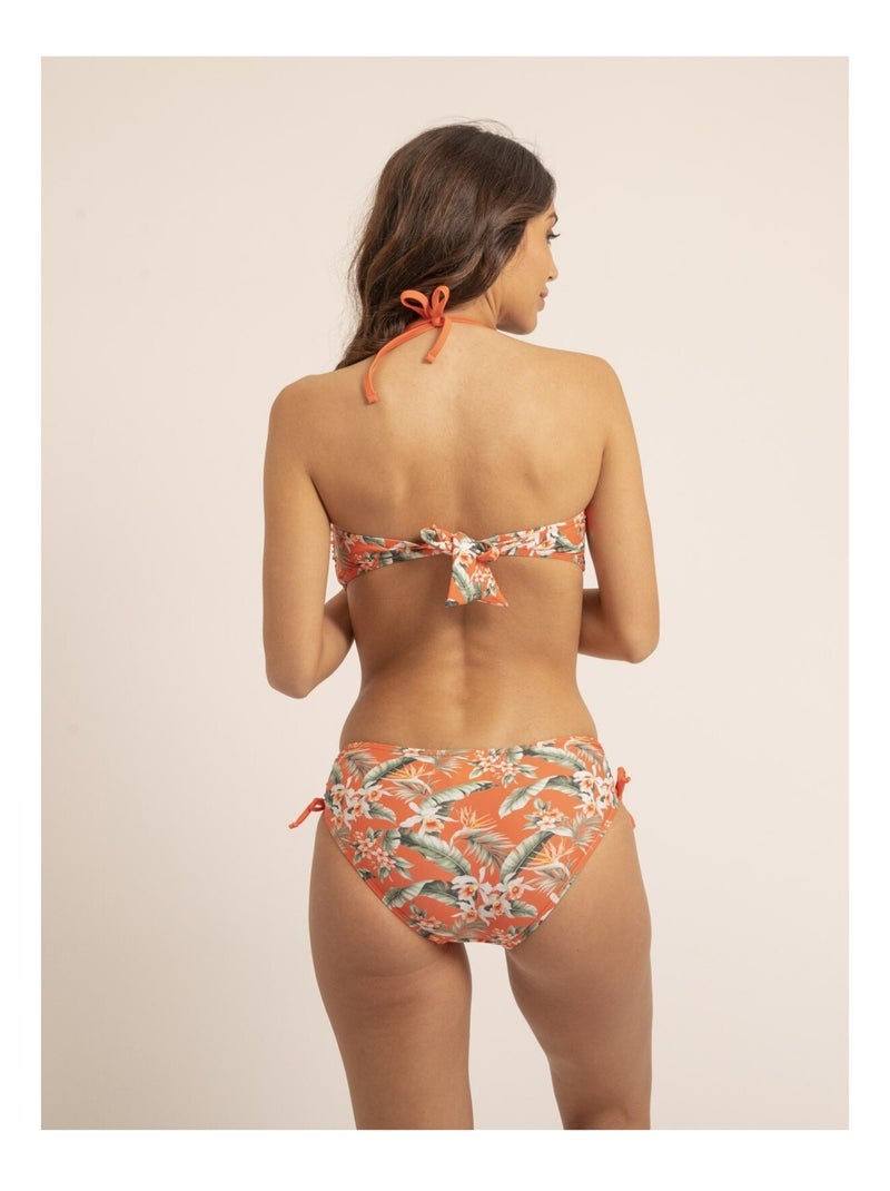 Maillot 2 pièces motifs GAVINA Orange - Kiabi