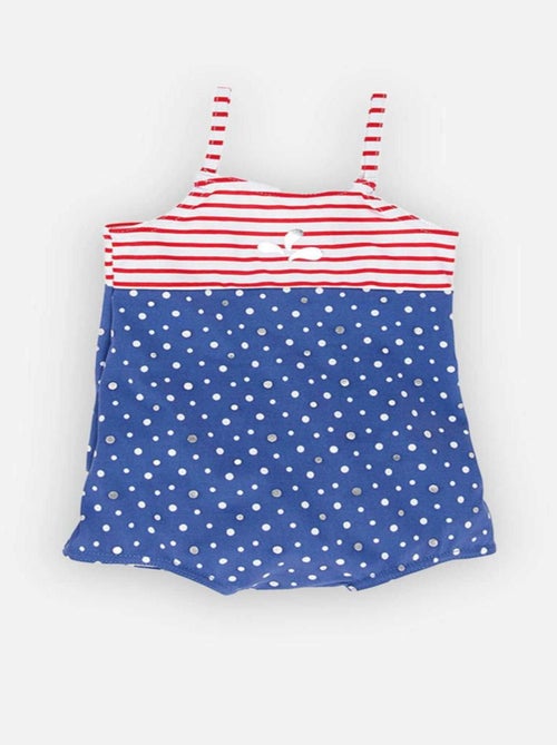 Maillot à pois et ligné double protection Cape Cod Archimède - Kiabi