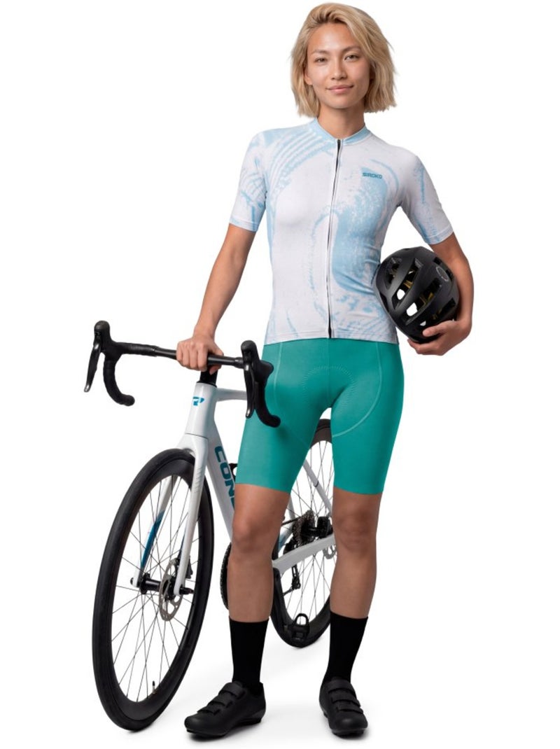 Maillot biodégradable femme cyclisme femme bio-w nrc Blanc - Kiabi