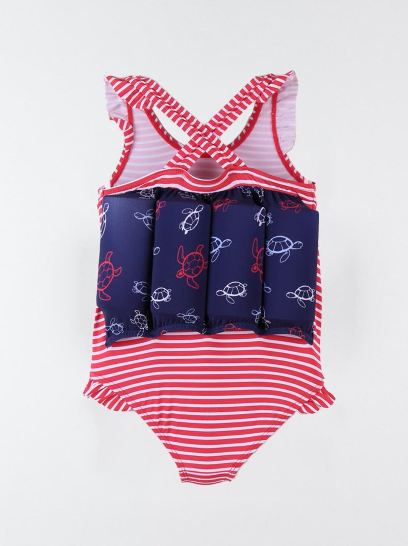 Maillot bouée à imprimé tortue, marine/rouge Archimède Bleu - Kiabi