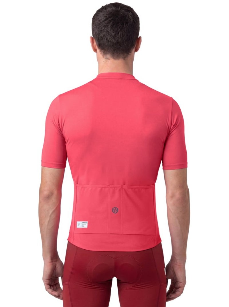 Maillot cyclisme gravel demi-zip homme cyclisme homme gm5 terraquest Rouge - Kiabi