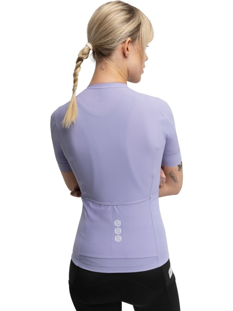 Maillot cyclisme gravel manches courtes femme cyclisme femme gm2 andina Violet - Kiabi