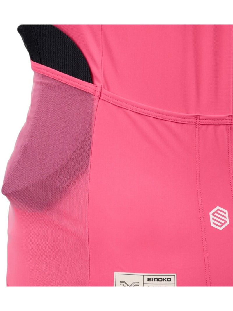 Maillot cyclisme gravel manches courtes femme cyclisme femme gm2-w golden pedals Rouge - Kiabi