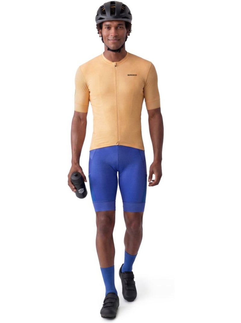 Maillot cyclisme gravel manches courtes homme cyclisme homme gm2 golden pedals y Orange - Kiabi